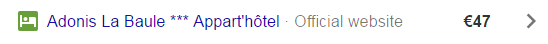 Google Hotel Ads entrée
