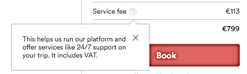 airbnb service fee