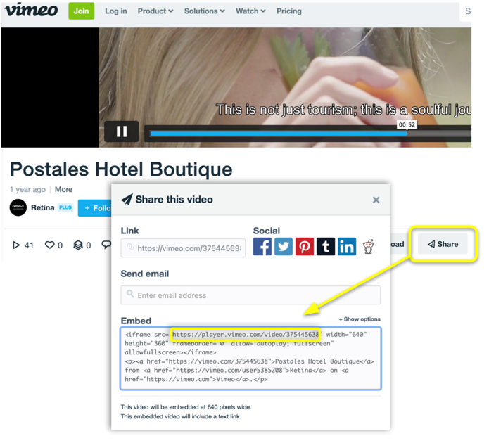 url for vimeo - mirai